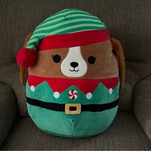 Squishmallows Darcy the King Charles Spaniel Elf 16” Holiday 2022